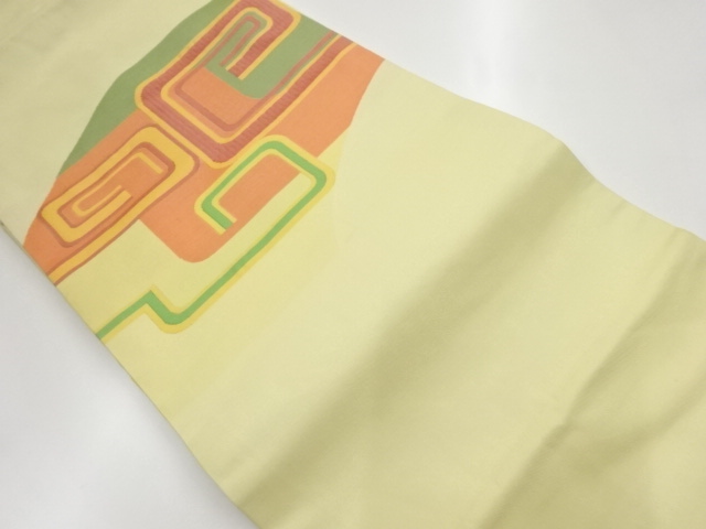 JAPANESE KIMONO / VINTAGE NAGOYA OBI / WOVEN GEOMETRIC